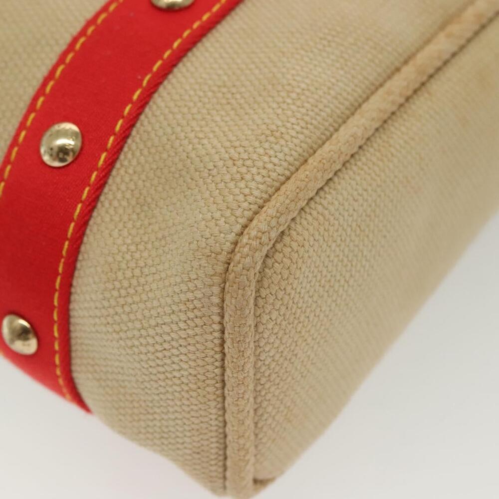 LOUIS VUITTON Antigua Cabas MM Tote Bag Beige Red M40035 - Picture 14 of 16